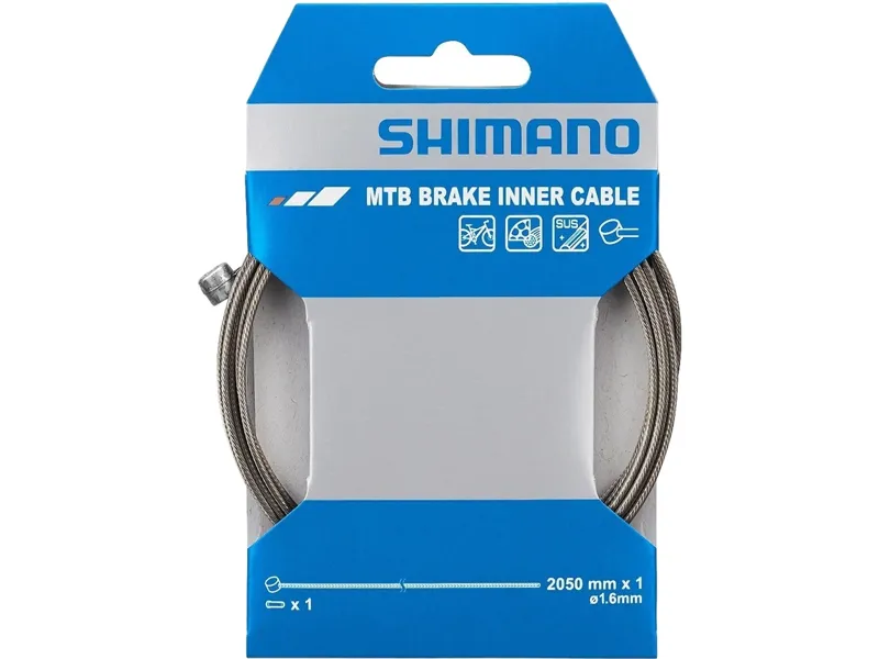 Shimano XTR Stainless Steel MTB Inner Brake Cable 1.6 x 2050mm in Silver-2