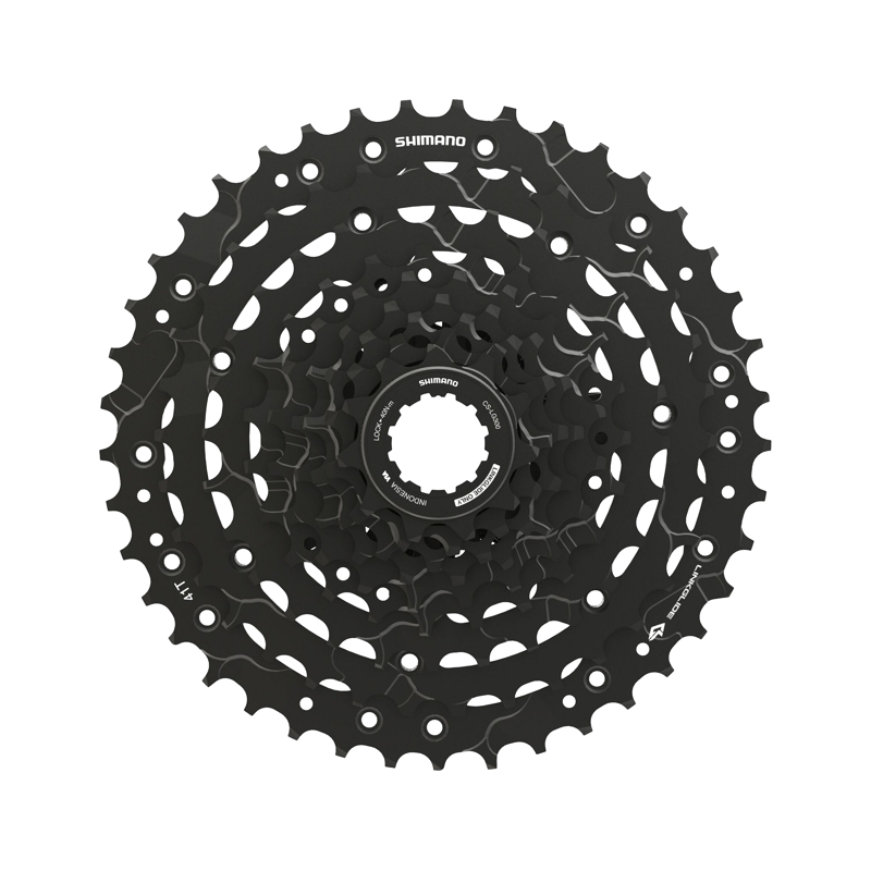 Balfes Bikes Shimano Cues CS-LG300-9 Link Glide Cassette 9-Speed 11 - 41T in Black | Free postage over £30, £10 off first order, price match & 0% finance.