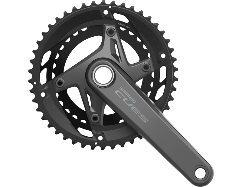 Balfes Bikes Shimano FC-U6010 CUES HollowTech II chainset in black for 11-speed 46/32T | Free postage over £30, £10 off first order, price match & 0% finance.