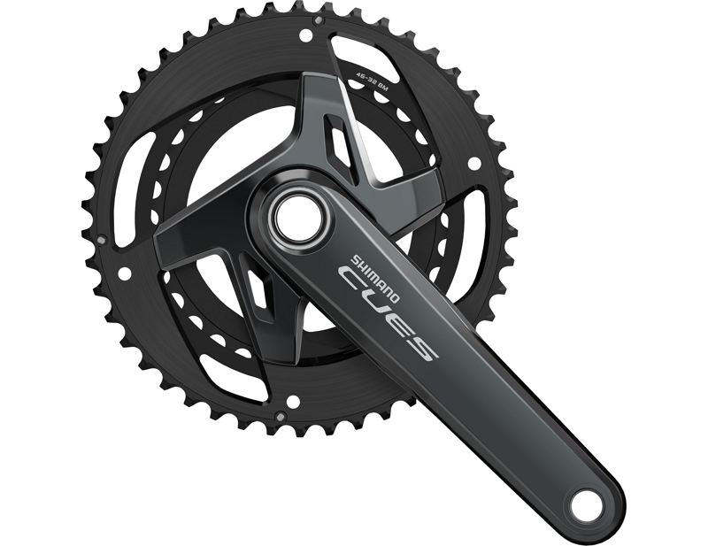 Balfes Bikes Shimano FC-U8000 CUES HollowTech II chainset for 11-speed in black | Free postage over £30, £10 off first order, price match & 0% finance.