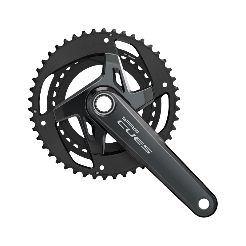 Balfes Bikes Shimano FC-U8000 CUES HollowTech II chainset for 11-speed in black | Free postage over £30, £10 off first order, price match & 0% finance.