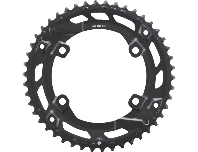 Balfes Bikes Shimano FC-U6000-2 CUES 10/9 speed double outer chainring 46T-BN for 46-30T | Free postage over £30, £10 off first order, price match & 0% finance.