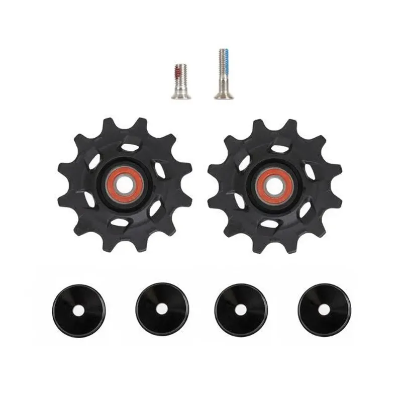 SRAM Rear Derailleur Pulley Kit Force Axs E1 Steel Bearing: Includes 12T Upper And 14T Lower Pulleys 18.5 And 12.8Mm Steel Pulley Screws
