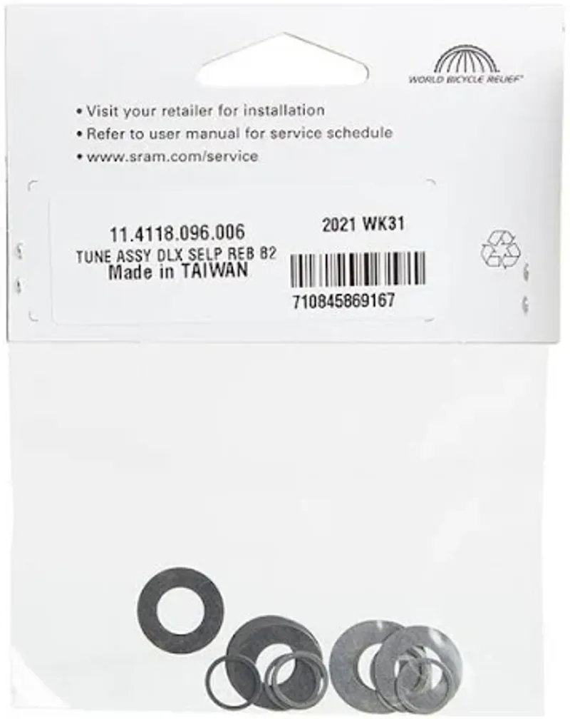 Balfes Bikes RockShox Rockshox Spare - Rear Shock Tune Assembly - Includes Shims For Compression Tune Configurations - Deluxe Select Plus B2: | Free postage over £30, £10 off first order, price match & 0% finance.