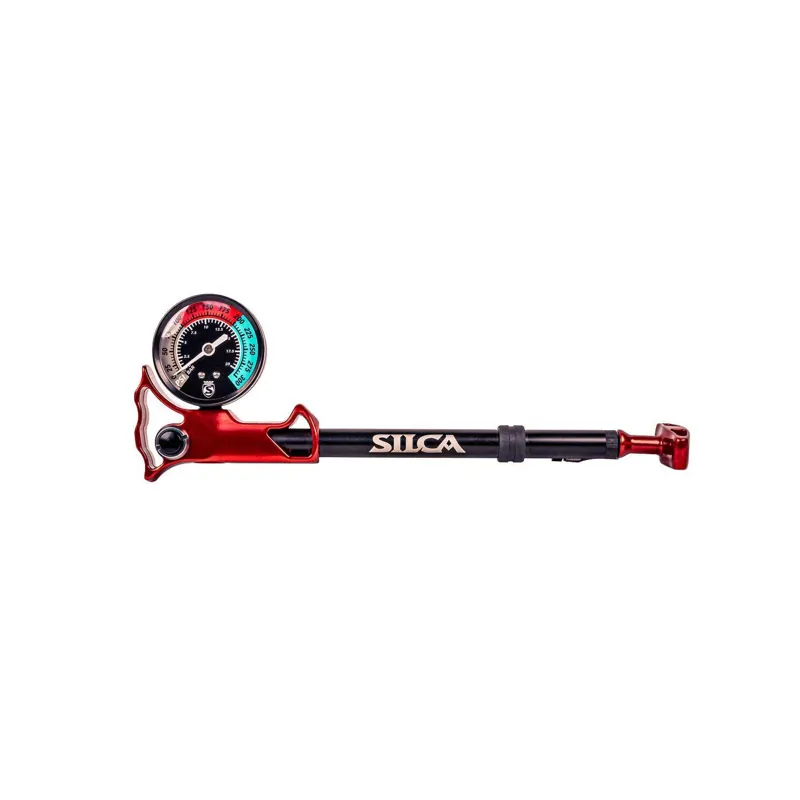 Silca Ultimate Shock Pump in Red-5