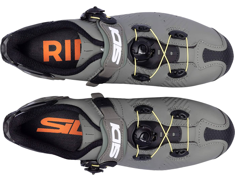 Sidi Drako 2S SRS MTB Shoes in Miltary/Yellow-3