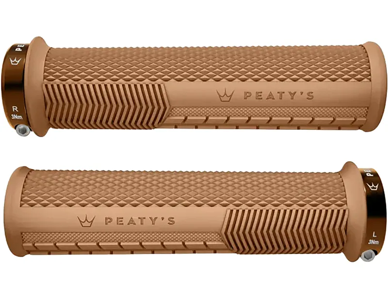 Balfes Bikes Peaty's Peatys Monarch Thin Knurl Grip in Gum | Free postage over £30, £10 off first order, price match & 0% finance.