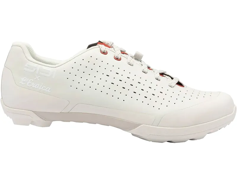 Sidi Polvere Gravel shoes in Ice White/Dark Red