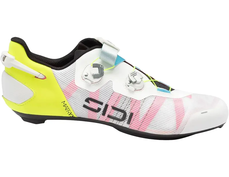 Sidi Wire 3 road shoes in White/Yellow Fluo