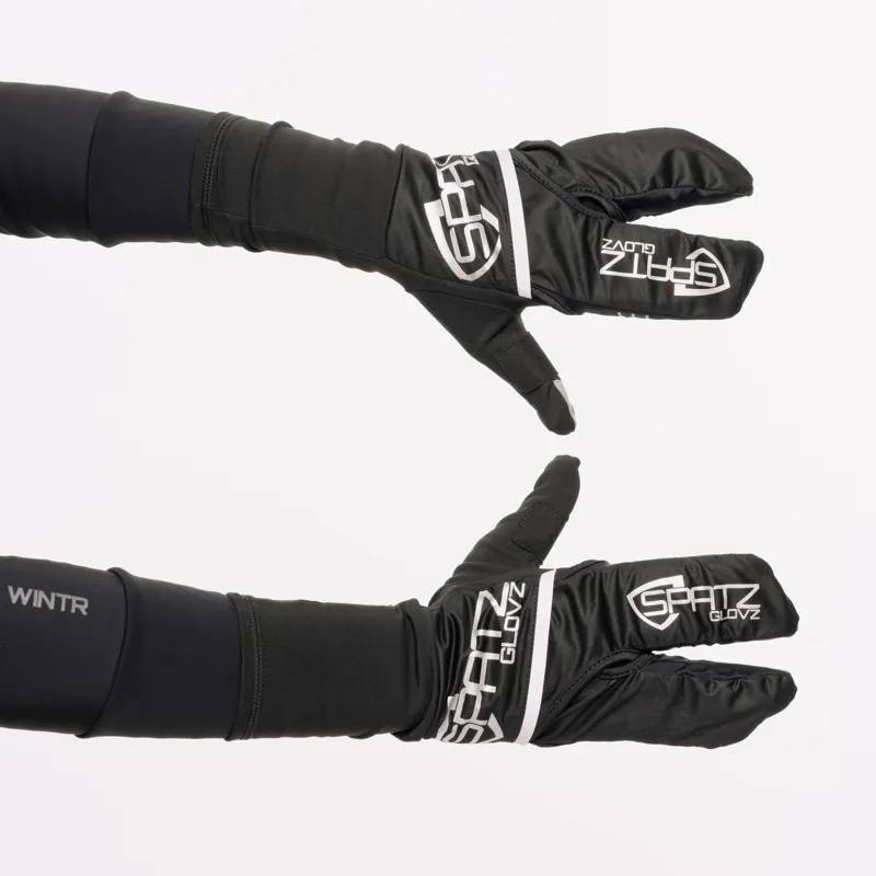 Spatzwear Glovz2 Race Gloves with Fold Out Wind Shell in Black-3