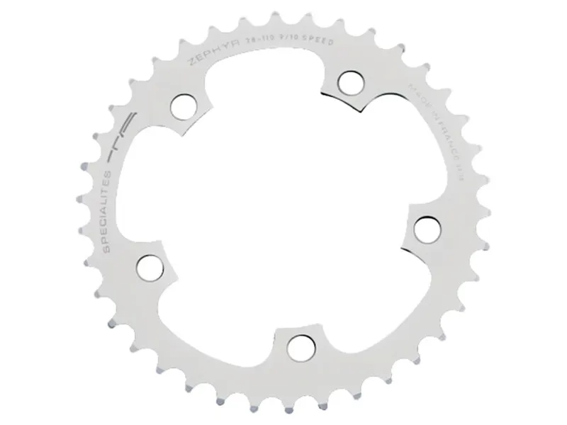 Specialites Ta Zephyr 110pcd 9/10X 5-Arm Middle Chainring 39t in Silver