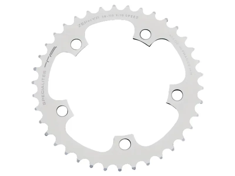 Specialites Ta Zephyr 110pcd 9/10X 5-Arm Middle Chainring 40t in Silver