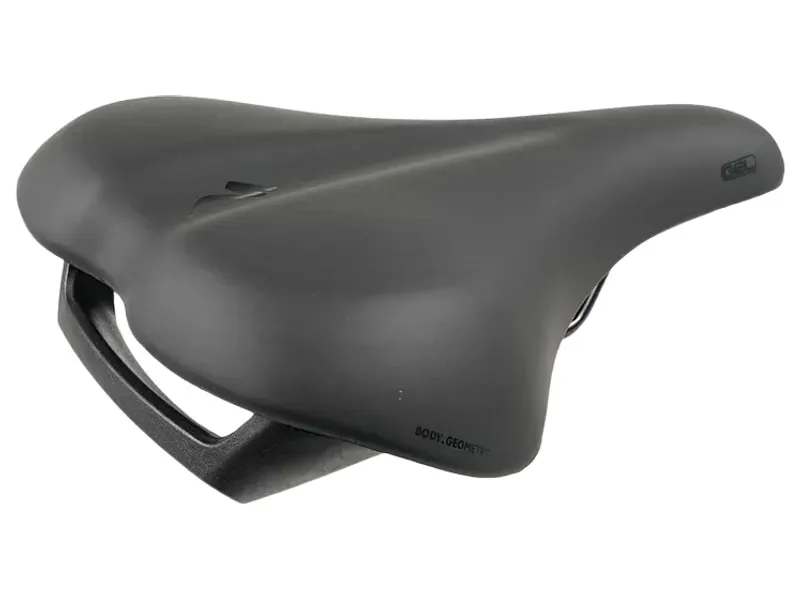Specialized BG Comfort Saddle With Integrated Handle Steel Rails 200mm width in Black-1