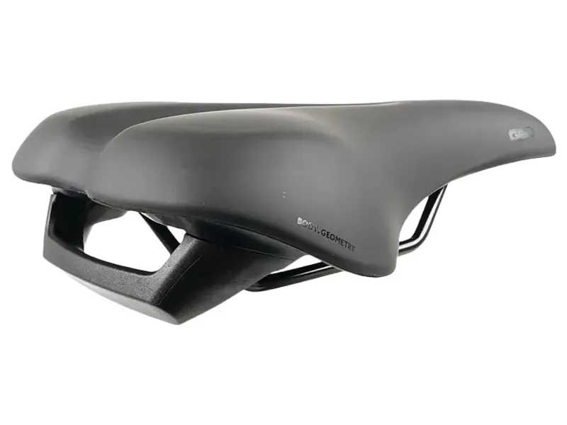 Specialized BG Comfort Saddle With Integrated Handle Steel Rails 200mm width in Black-2