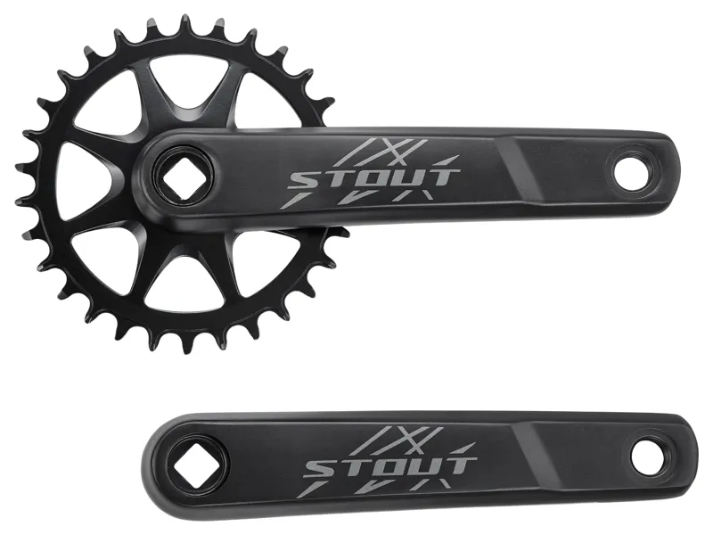 Specialized Crank Stout 165mm L+R Arms Alloy Square-Taper 30T Riveted Ring 1 x 10 Spd Black