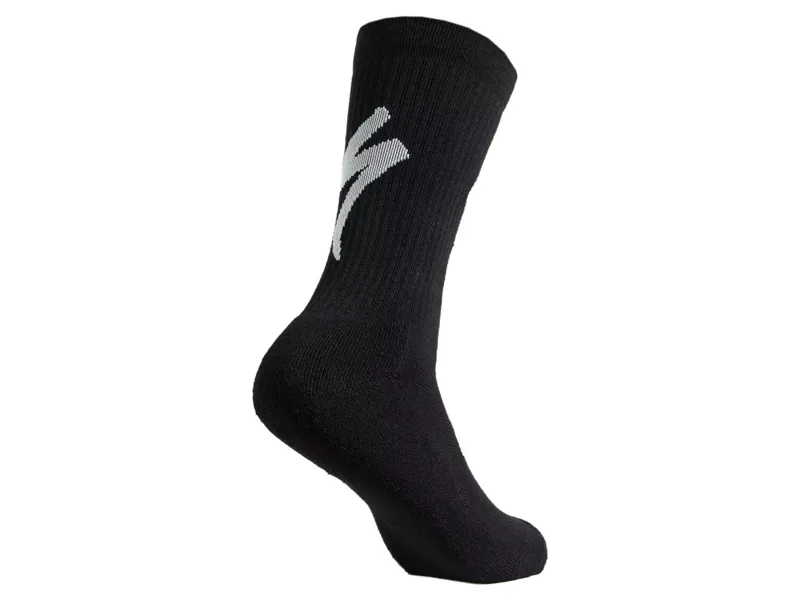 Specialized Techno MTB Tall Logo Socks in Black/White