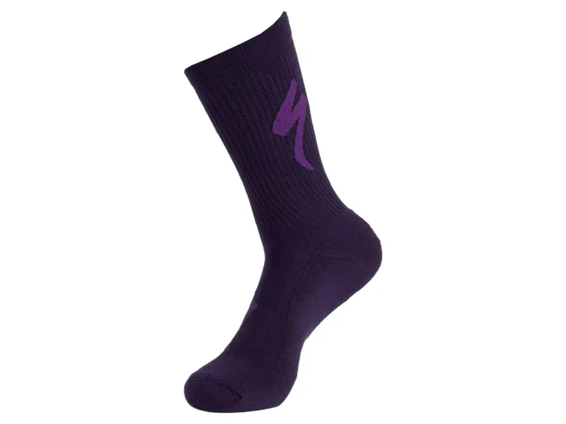 Specialized Techno MTB Tall Logo Socks in Dusk/Purple Orchid-1