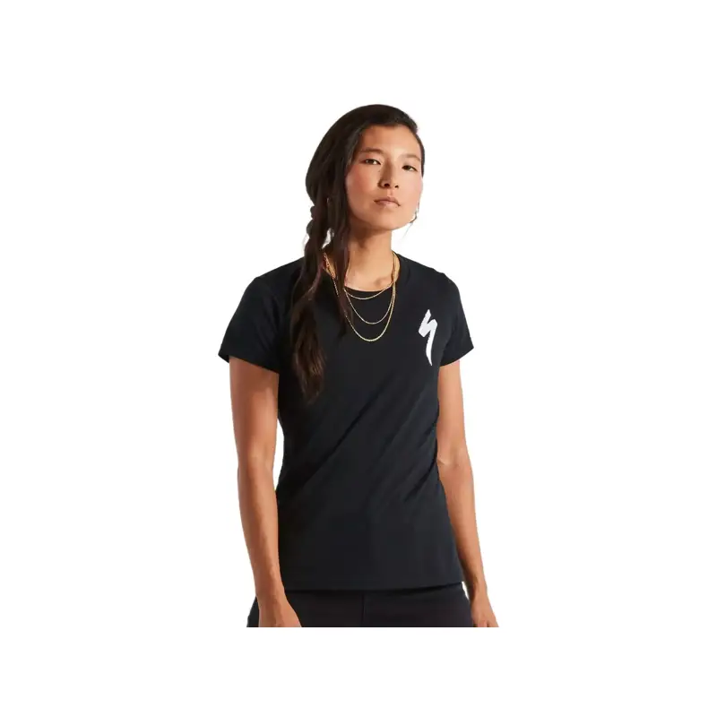 Balfes Bikes Specialized Women's S-Logo Short Sleeve T- Shirt in Black | Free postage over £30, £10 off first order, price match & 0% finance.