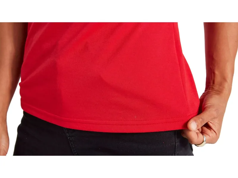 Specialized Women's Wordmark Short Sleeve T-Shirt in Flo Red-4