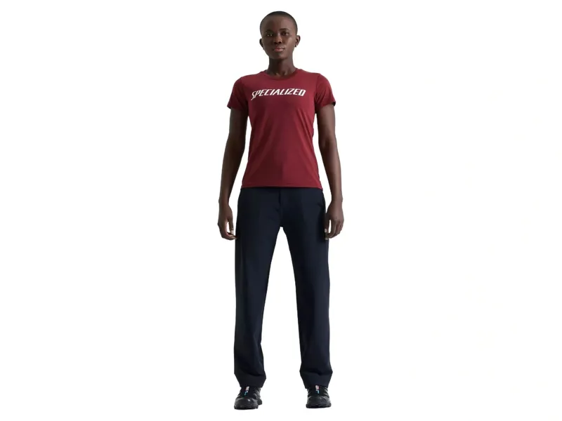 Specialized Women's Wordmark Short Sleeve T-Shirt in Garnet Red