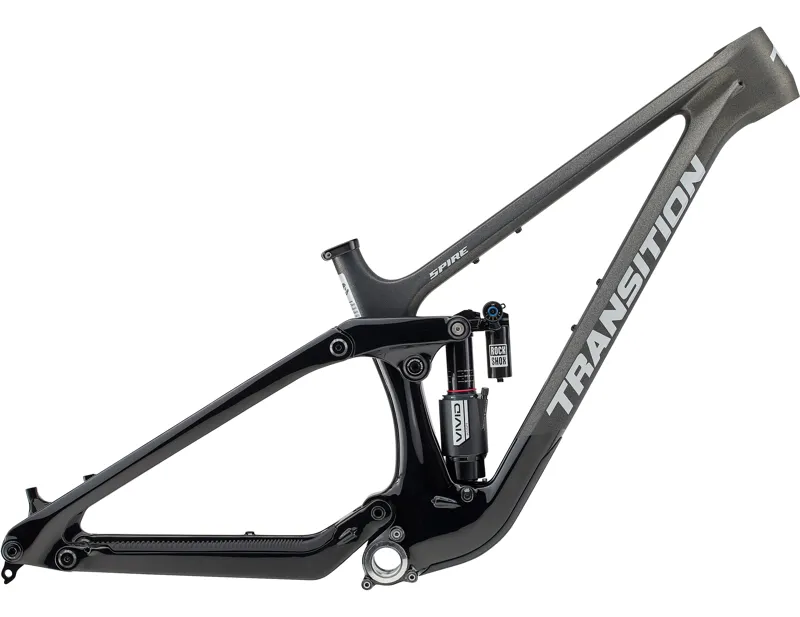 Transition Spire 29in Full Suspension Carbon Mountain Bike Frameset 2026 in Galactic Black
