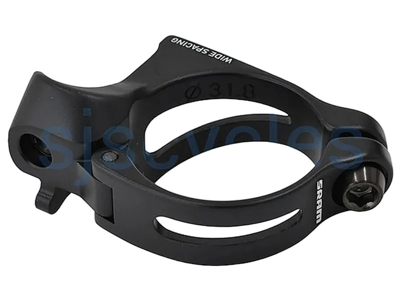 Sram Braze-On Adaptor Wide Spacing 47.5 Chainline 31.8mm with Chainspotter Stop in Black-1