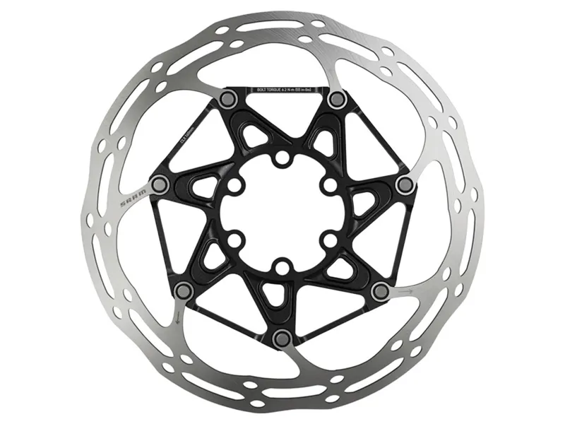 Sram Centerline 2 Piece 6 Bolt Rounded Brake Rotor 160mm in Black