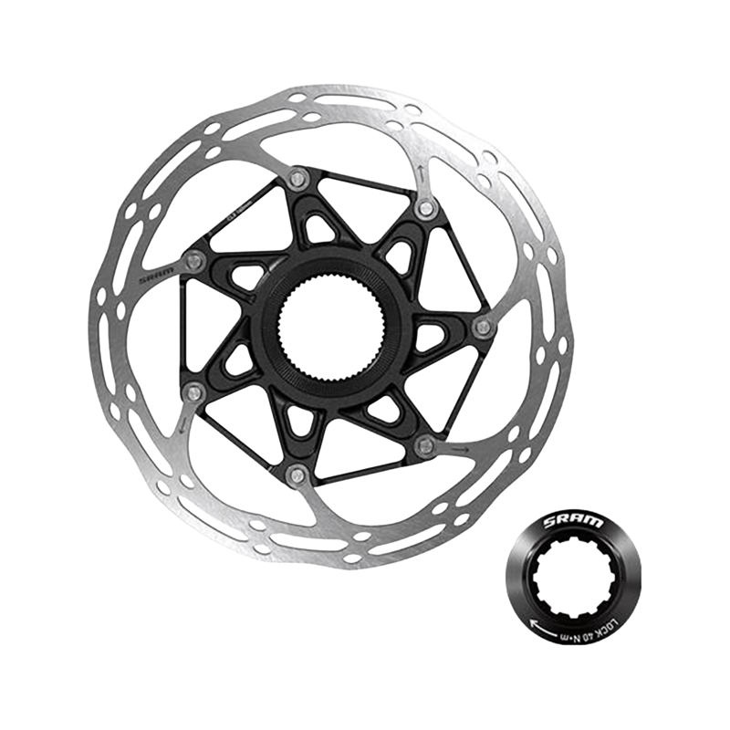 Balfes Bikes Sram Centerline 2 Piece Centerlock Rounded Rotor Includes Internal Tooled Lockring 140/160mm in Black | Free postage over £30, £10 off first order, price match & 0% finance.