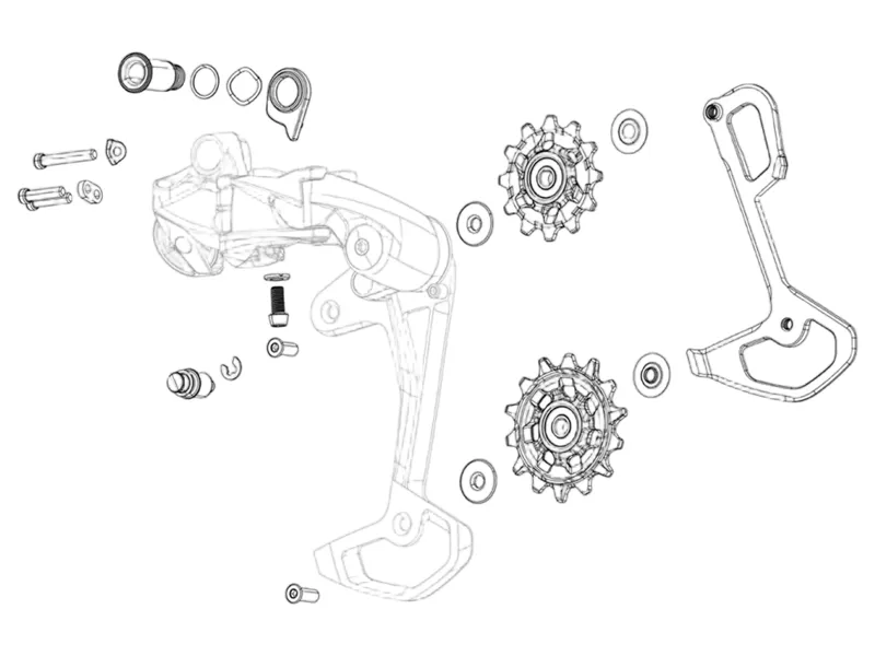 Balfes Bikes Sram SRAM Force XPLR AXS Rear Derailleur Pulley Kit Steel Bearing | Free postage over £30, £10 off first order, price match & 0% finance.