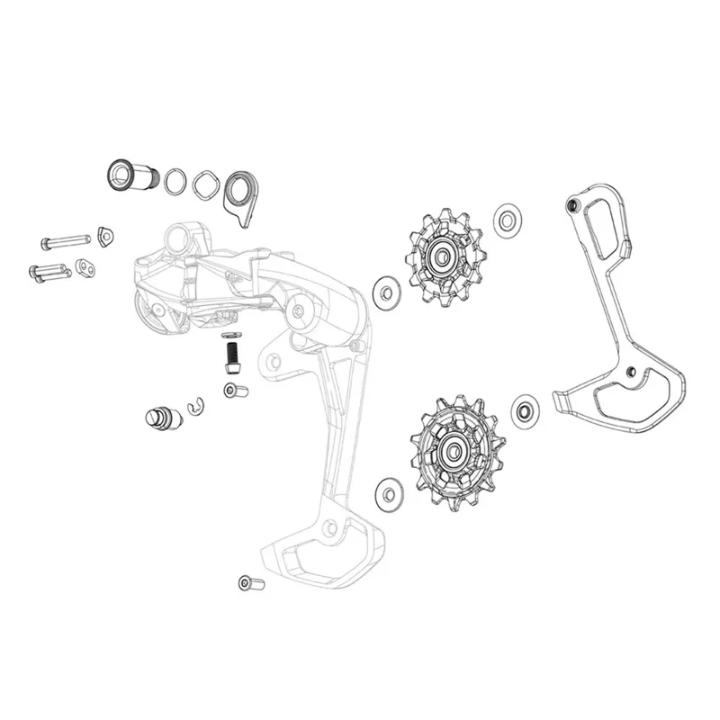 SRAM XX Downhill T-Type Rear Derailleur Cage Assembly Kit