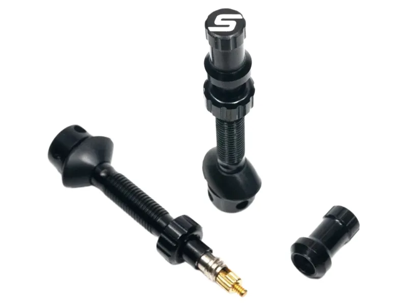 Stan's Notubes Tubeless Universal+ Valves Pair X-Tall in Black-2