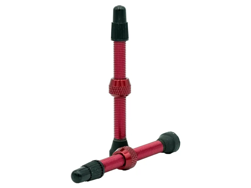 Stans Alloy Presta Valve Stem 55mm 10pcs in Red