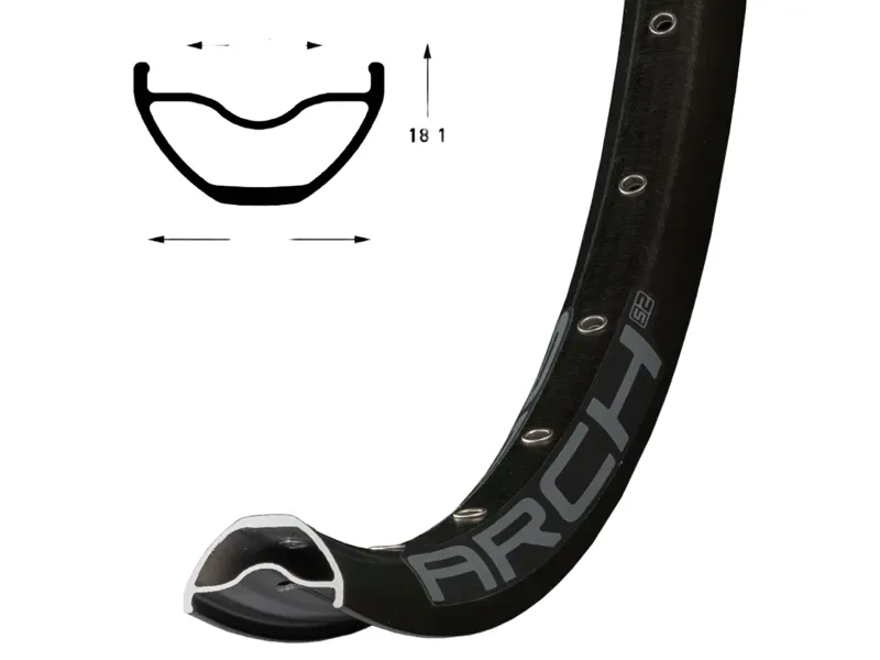 Stans Arch S2 6061 Aluminium Rim 27.5 inch 32H in Black-3