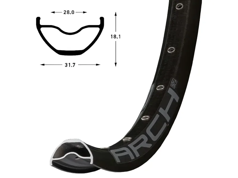 Stans Arch S2 6061 Aluminium Rim 29 inch 32H in Black-3
