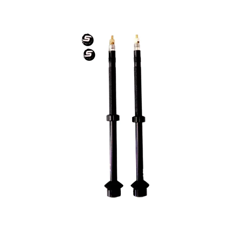 Balfes Bikes Stans Universal+ Valves Pair 85mm in Black | Free postage over £30, £10 off first order, price match & 0% finance.