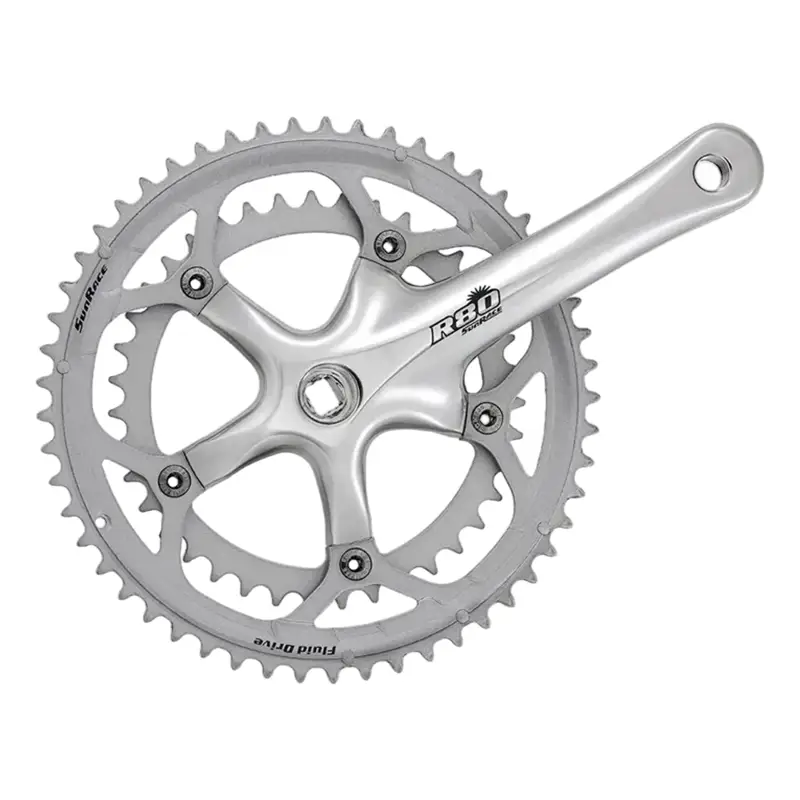 Balfes Bikes Sunrace SunRace FCR818 Road Crankset in Silver | Free postage over £30, £10 off first order, price match & 0% finance.