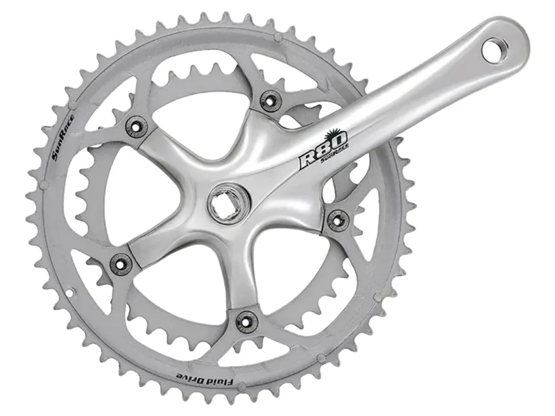Balfes Bikes Sunrace SunRace FCR818 Road Crankset in Silver | Free postage over £30, £10 off first order, price match & 0% finance.