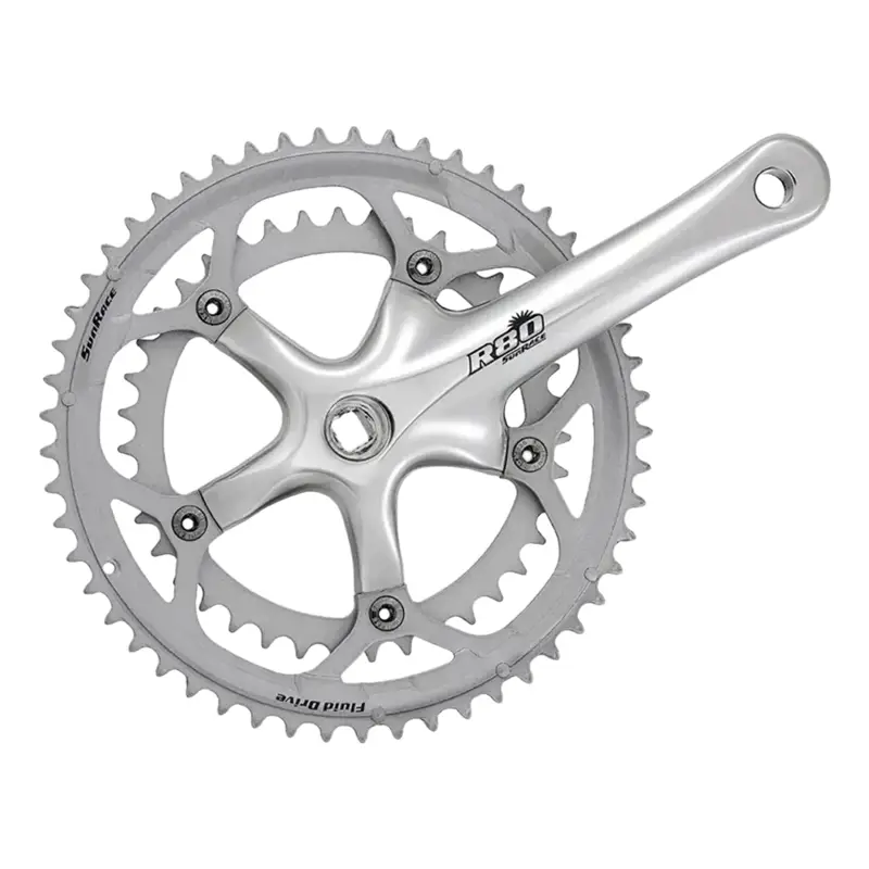 Balfes Bikes Sunrace SunRace FCR818 Road Crankset in Silver | Free postage over £30, £10 off first order, price match & 0% finance.