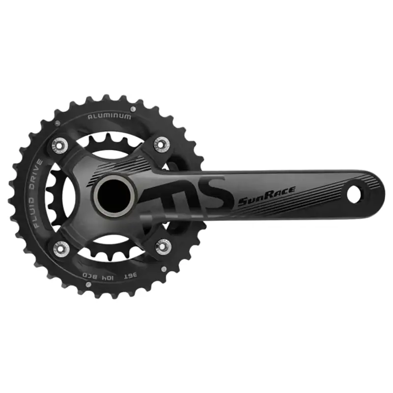 Balfes Bikes Sunrace S66 Chainset 175mm in Black | Free postage over £30, £10 off first order, price match & 0% finance.