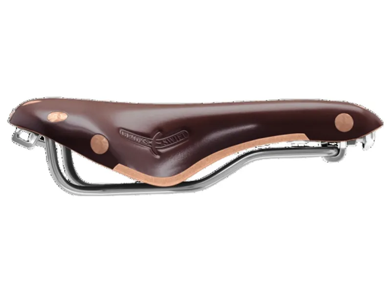Swift Chrome Chromed Steel Rail 150 mm Saddle in Brown-6