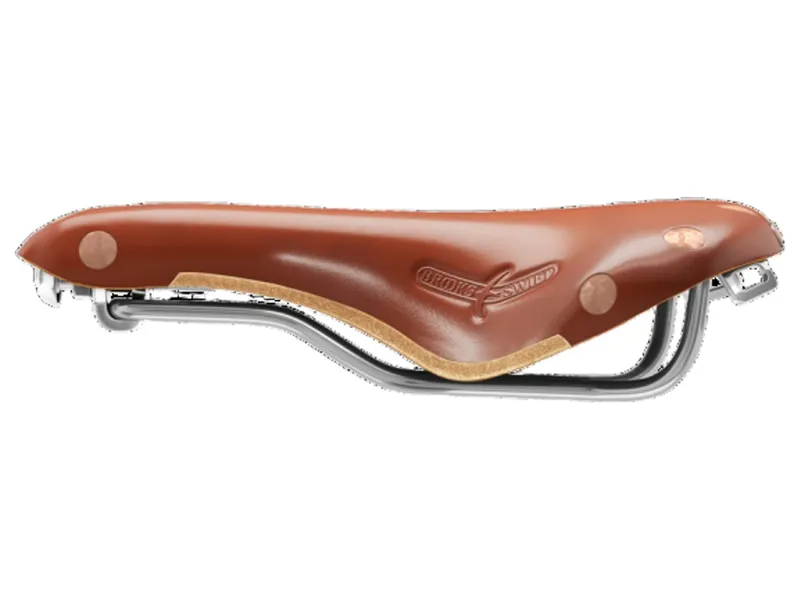 Swift Chrome Chromed Steel Rail 150 mm Saddle in Honey-5