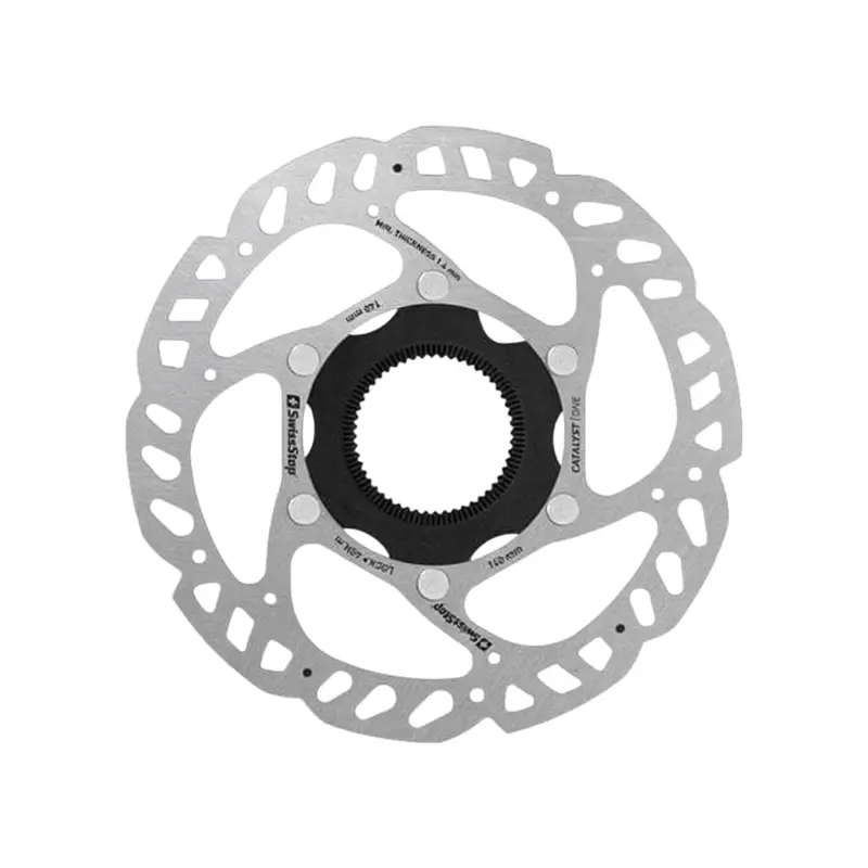 Balfes Bikes Swissstop Catalyst One Centrelock Disc Brake Rotor 140mm in Silver | Free postage over £30, £10 off first order, price match & 0% finance.