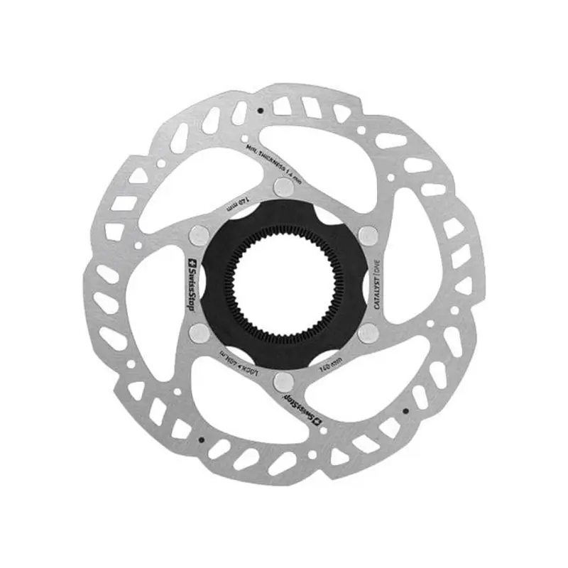 Balfes Bikes Swissstop SwissStop Catalyst One Centrelock Disc Brake Rotor 140mm in Silver | Free postage over £30, £10 off first order, price match & 0% finance.