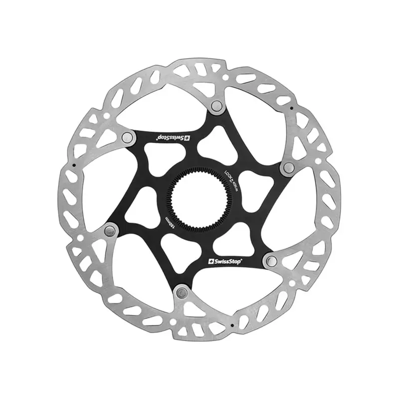 Balfes Bikes Swissstop Catalyst Pro Centre Lock Disc Rotor 180mm in Silver | Free postage over £30, £10 off first order, price match & 0% finance.