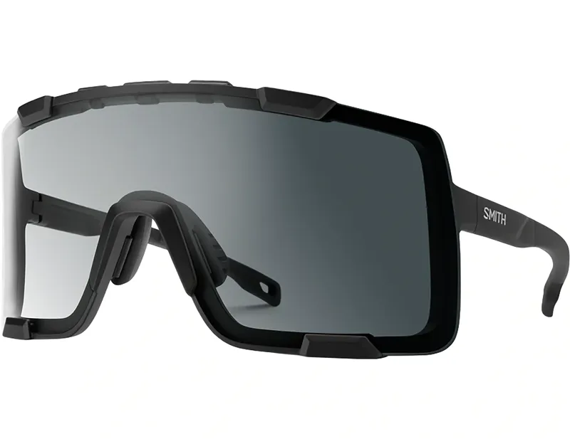 Smith Syncline Sunglasses in Matte Black / ChromaPop Photochromic Clear To Gray