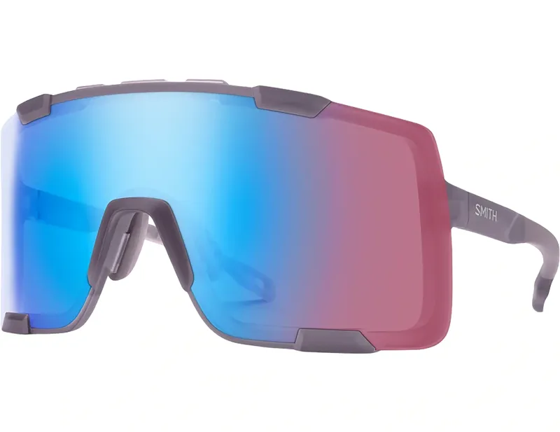 Smith Syncline Sunglasses in Matte Meteorite Crystal / ChromaPop Rose Blue Mirror