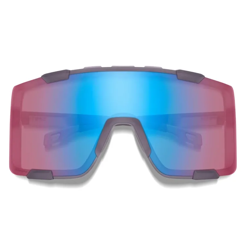 Smith Syncline Sunglasses in Matte Meteorite Crystal / ChromaPop Rose Blue Mirror-2