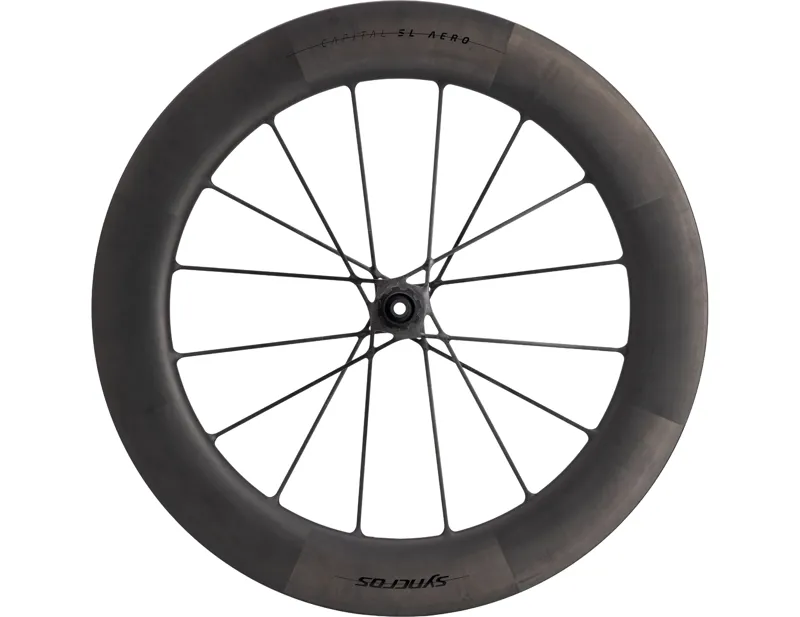 Balfes Bikes Syncros Capital SL Aero Front Wheel 80mm in Matt Black | Free postage over £30, £10 off first order, price match & 0% finance.