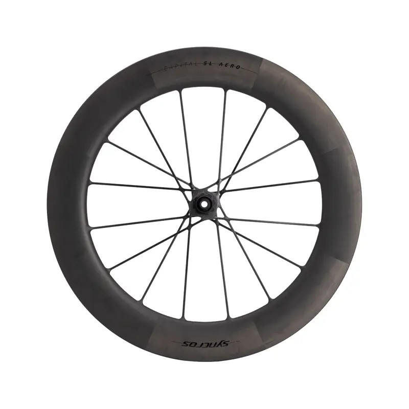 Balfes Bikes Syncros Capital SL Aero Front Wheel 80mm in Matt Black | Free postage over £30, £10 off first order, price match & 0% finance.