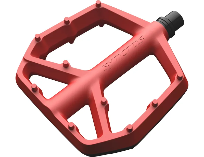 Balfes Bikes Syncros Squamish III Flat Pedals in Florida Red | Free postage over £30, £10 off first order, price match & 0% finance.